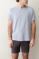 Marine Layer Relaxed Hemp Cotton Tee - Soft chambray