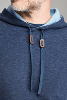 Sweatshirts - Billy Reid - Rib Hoodie Pullover in Carbon Blue - Archery Close