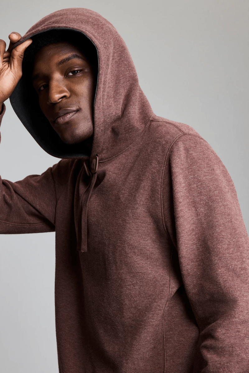 Sweatshirts - Billy Reid - Rib Hoodie Pullover in Cinnamon - Archery Close