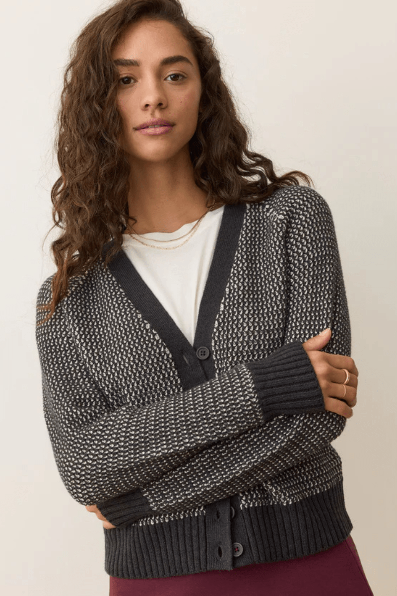 Sweater - Marine Layer - Robin Textured Cardigan - Archery Close