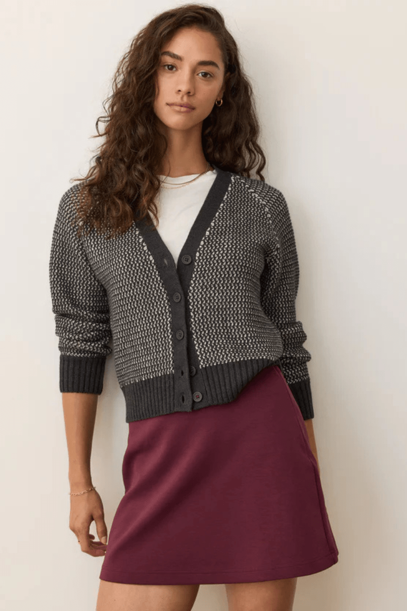 Sweater - Marine Layer - Robin Textured Cardigan - Archery Close