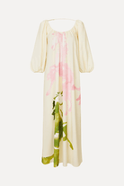 Dresses - Stine Goya - Romantic Voluminous Sleeve Dress - Horses - Archery Close