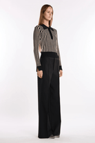 Sweater - Christy Lynn - Roselyn Sweater in Pinstripe Black - Archery Close