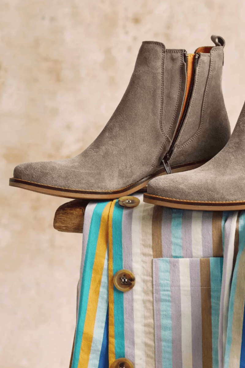 Boots - Penelope Chilvers - Rove Suede Boot in Camel - Archery Close