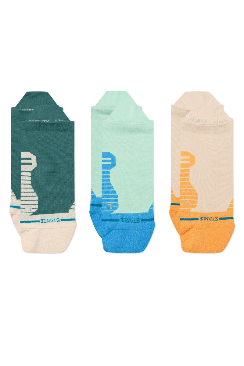 Socks - Stance - Run Light Tab 3 Pack - Teal - Archery Close