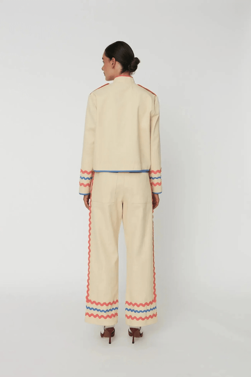 Blazer - Stella Nova - Sailor Jacket in Sand - Archery Close