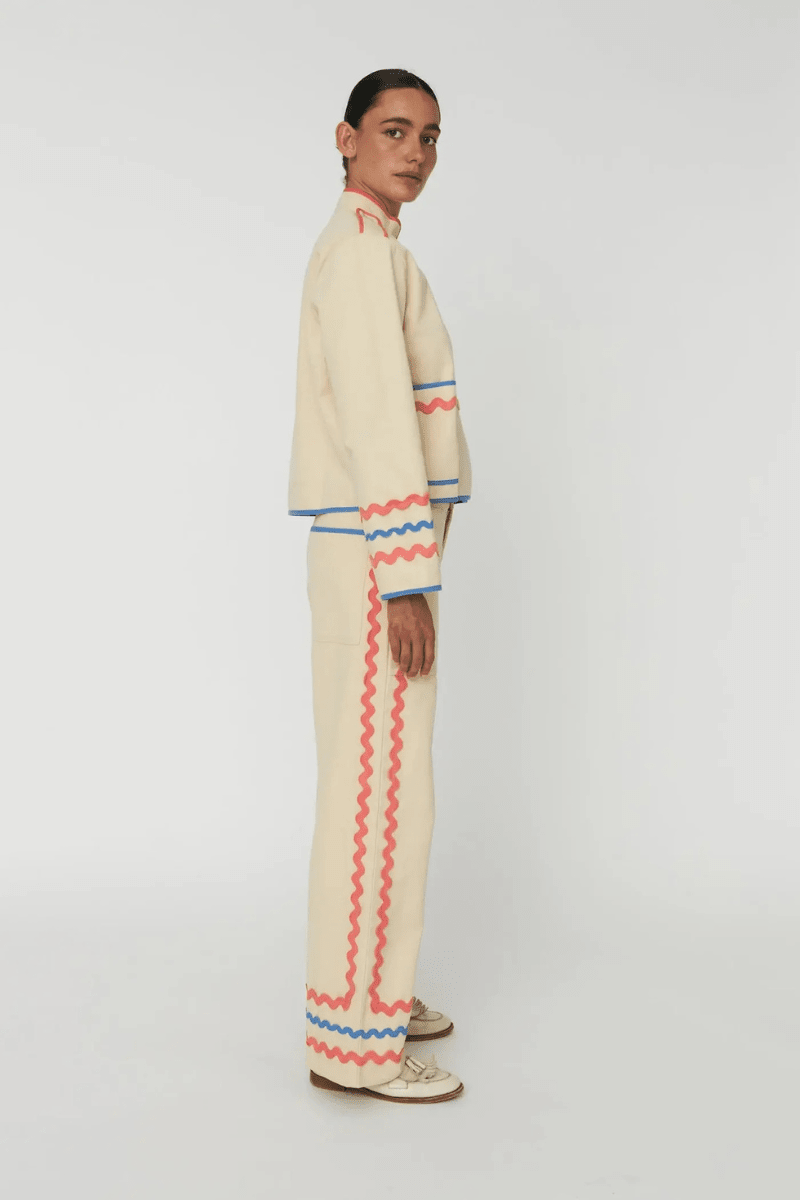 Blazer - Stella Nova - Sailor Jacket in Sand - Archery Close