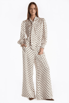 Shirts & Tops - Christy Lynn - Sally Blouse in Brown Polka Dot - Archery Close