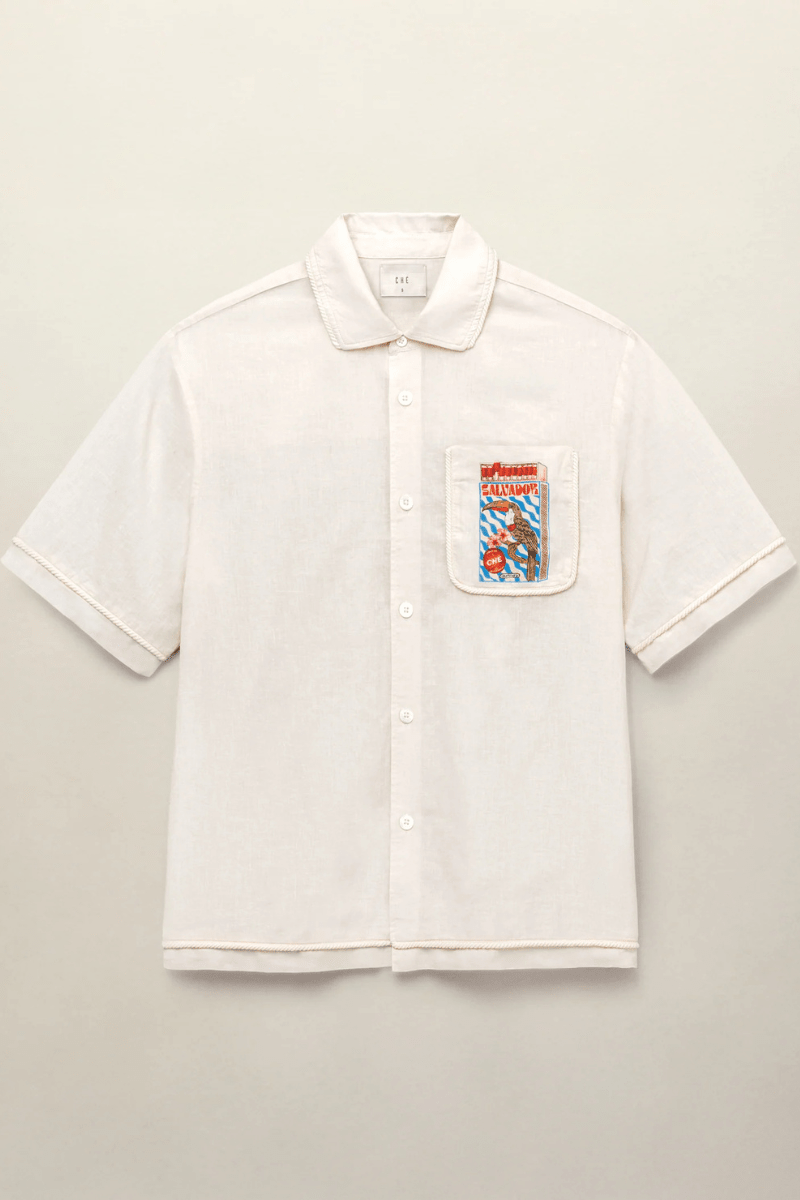 Shirts & Tops - CHE Studios - Salvador Braid Poplin Shirt - Archery Close
