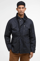 Outerwear - Barbour - Sapper Waxed Jacket in Black - Archery Close