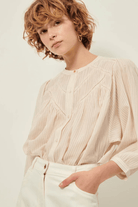 Shirts & Tops - Sessun - Savi Blouse in Sandblack - Archery Close