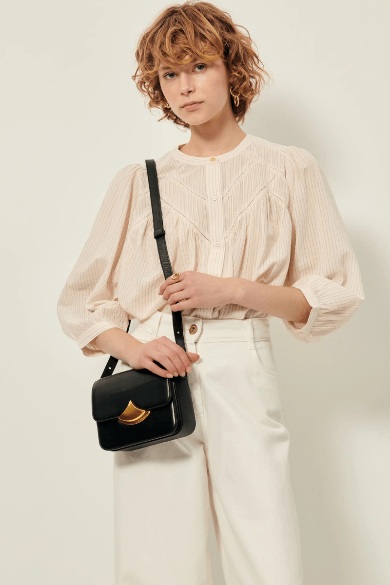 Shirts & Tops - Sessun - Savi Blouse in Sandblack - Archery Close