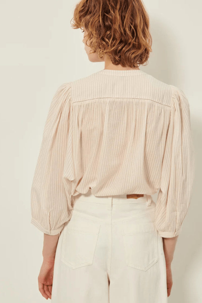 Shirts & Tops - Sessun - Savi Blouse in Sandblack - Archery Close
