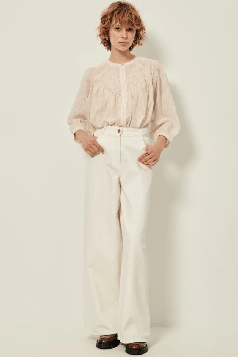 Shirts & Tops - Sessun - Savi Blouse in Sandblack - Archery Close