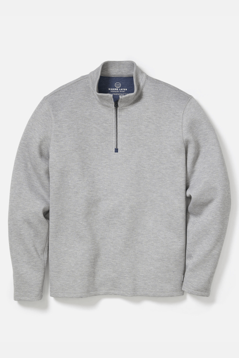 Sweatshirts - Marine Layer - Scuba Knit Quarter Zip - Archery Close