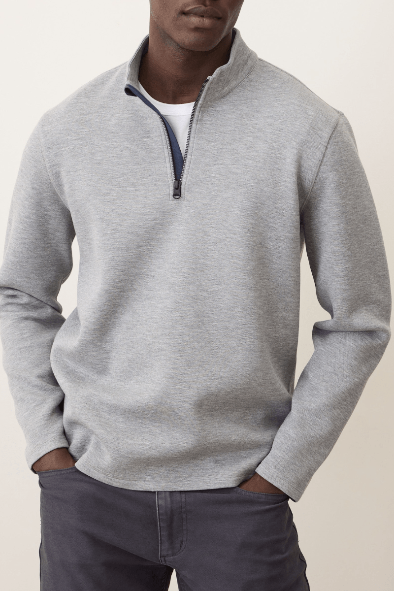 Sweatshirts - Marine Layer - Scuba Knit Quarter Zip - Archery Close