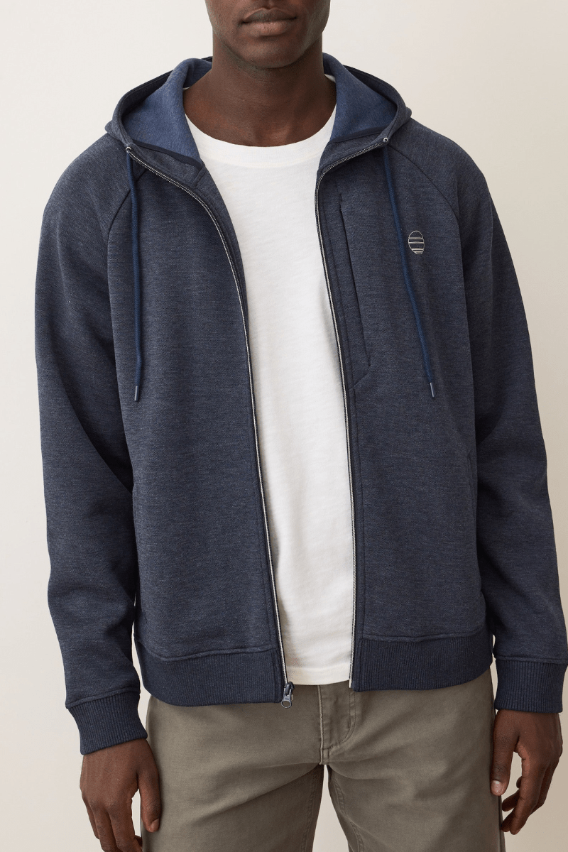 Sweatshirts - Marine Layer - Scuba Knit Zip Hoodie - Archery Close