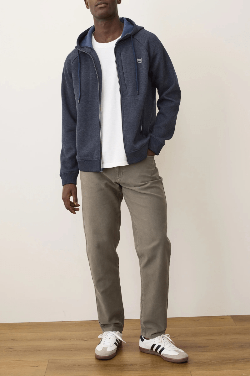 Sweatshirts - Marine Layer - Scuba Knit Zip Hoodie - Archery Close