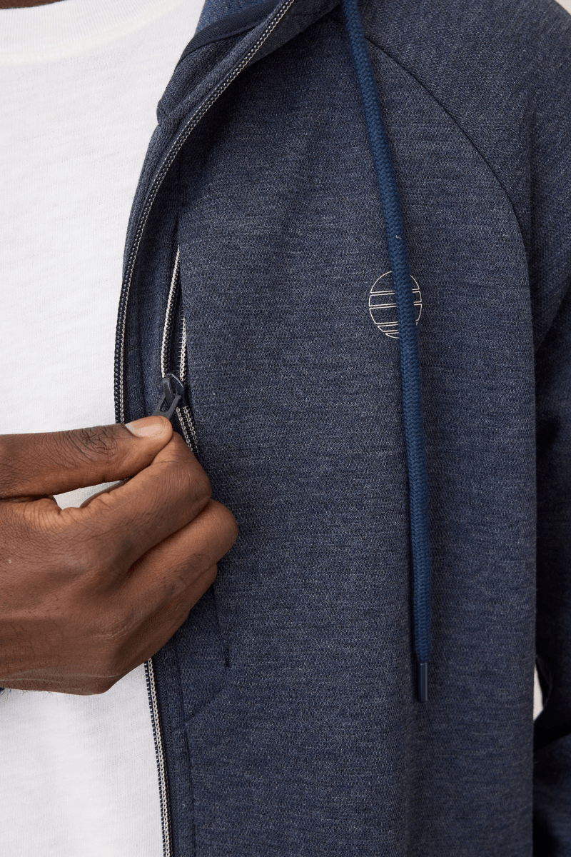 Sweatshirts - Marine Layer - Scuba Knit Zip Hoodie - Archery Close