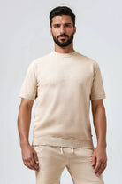 Stone Rose Seamist - Medium Beige Washed Knit Tee