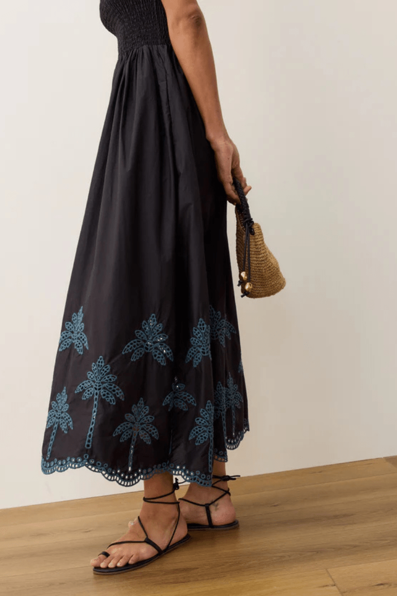 Dresses - Marine Layer - Selene Eyelet Maxi Dress - Archery Close