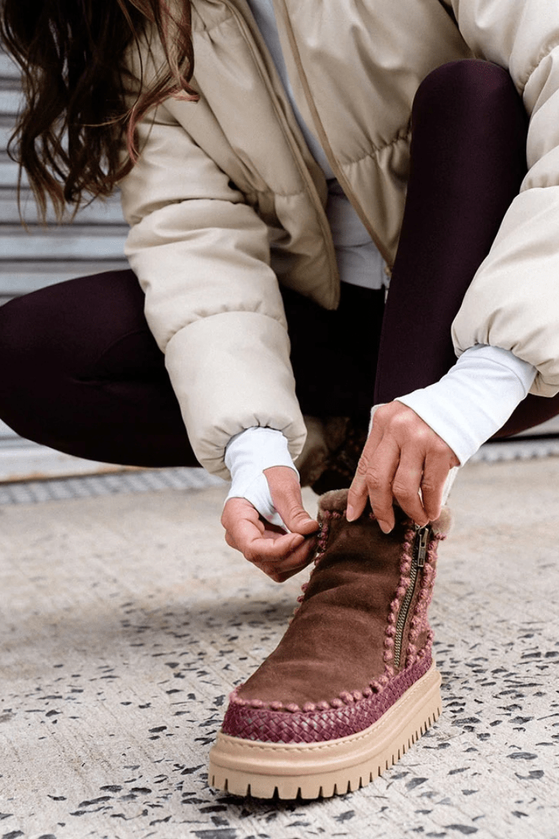 Shoes - Laidback London - Setsu 4.0 Floral Chocolate Suede - Archery Close
