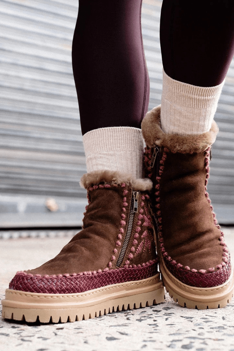 Shoes - Laidback London - Setsu 4.0 Floral Chocolate Suede - Archery Close