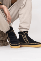 Boots - Laidback London - Setsu Crochet Black Suede - Archery Close