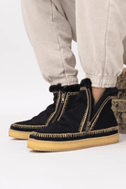Boots - Laidback London - Setsu Crochet Black Suede - Archery Close