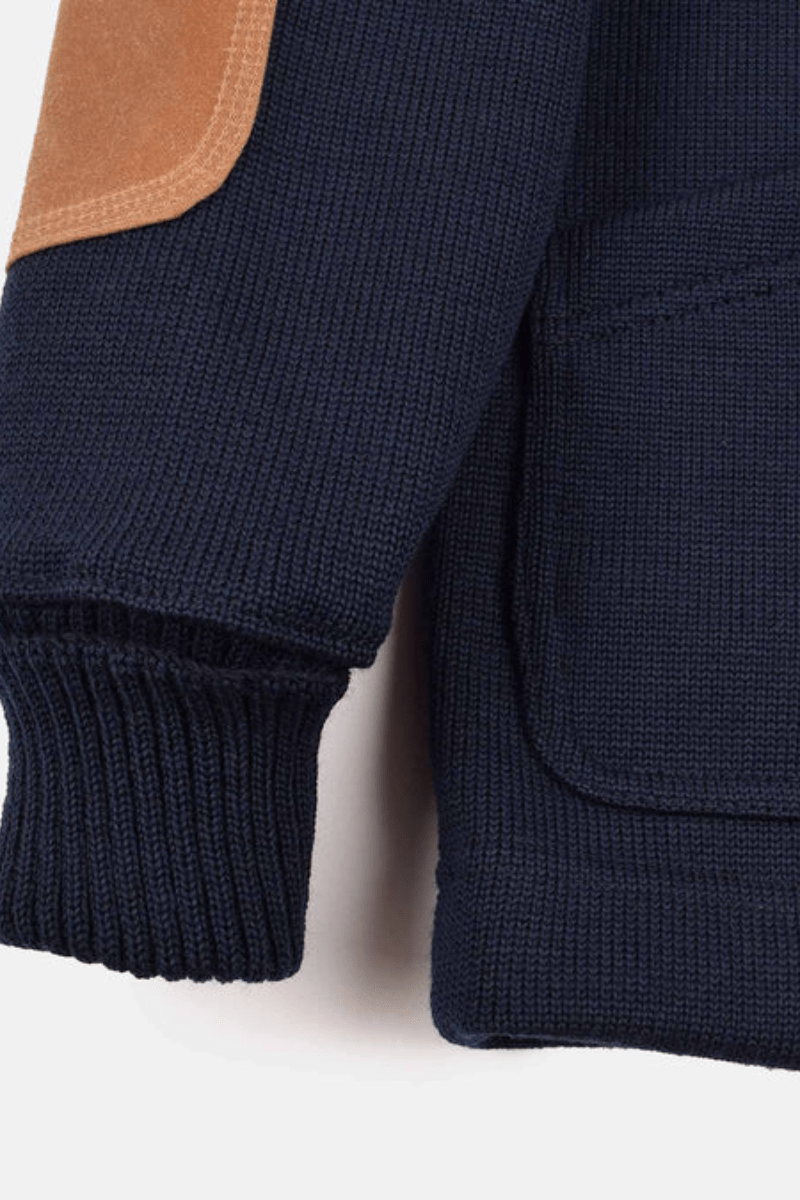 Sweater - Dehen 1920 - Shawl Sweater Coat 2.0 - Dark Navy - Archery Close