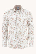 Floral patterned shirt on a white background