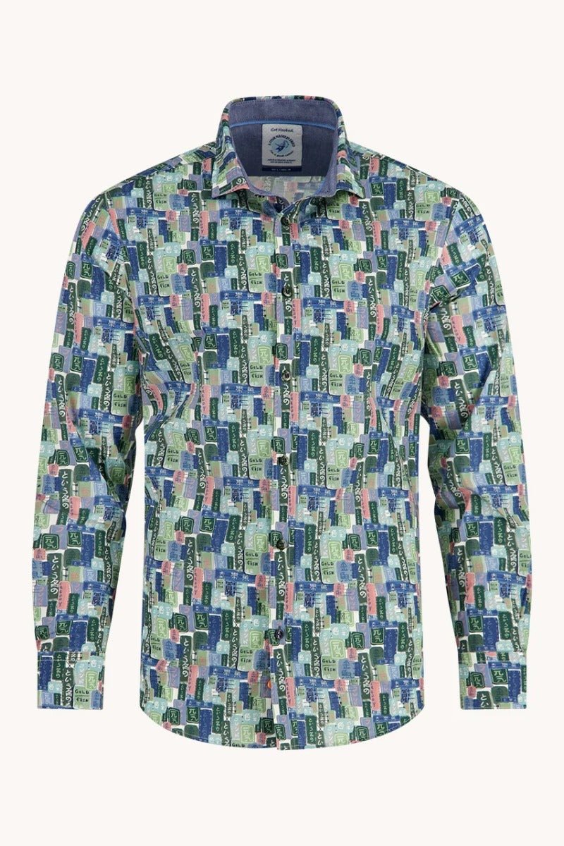 A Fish Named Fred Shirt Tokyo Signs - Multicolour Green