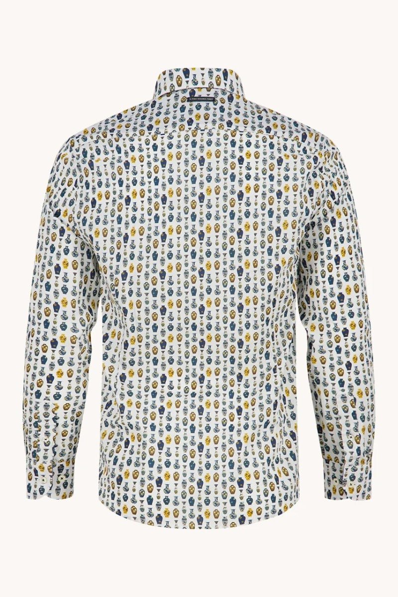 A Fish Named Fred Shirt Vase -Gold Yellow