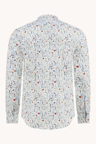 Floral patterned shirt on a white background