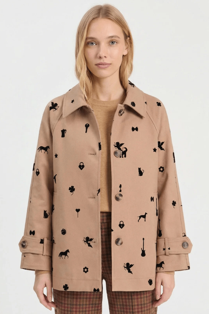 Outerwear - Vilagallo - Short Beige Jacket - Archery Close