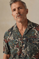 Shirts & Tops - Faherty Brand - Short - Sleeve Bali Camp Shirt in Rainforest Nights - Archery Close