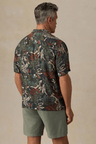 Shirts & Tops - Faherty Brand - Short - Sleeve Bali Camp Shirt in Rainforest Nights - Archery Close