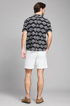 Billy Reid Short Sleeve Botanical Jacquard Camp Shirt