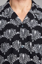 Billy Reid Short Sleeve Botanical Jacquard Camp Shirt