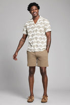 Billy Reid Short Sleeve Botanical Jacquard Camp Shirt