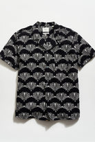 Billy Reid Short Sleeve Botanical Jacquard Camp Shirt