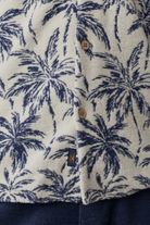 Shirts & Tops - Faherty Brand - Short - Sleeve Cabana Towel Terry Shirt - Ivory Tropic Trees - Archery Close