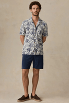 Shirts & Tops - Faherty Brand - Short - Sleeve Cabana Towel Terry Shirt - Ivory Tropic Trees - Archery Close