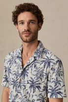 Shirts & Tops - Faherty Brand - Short - Sleeve Cabana Towel Terry Shirt - Ivory Tropic Trees - Archery Close