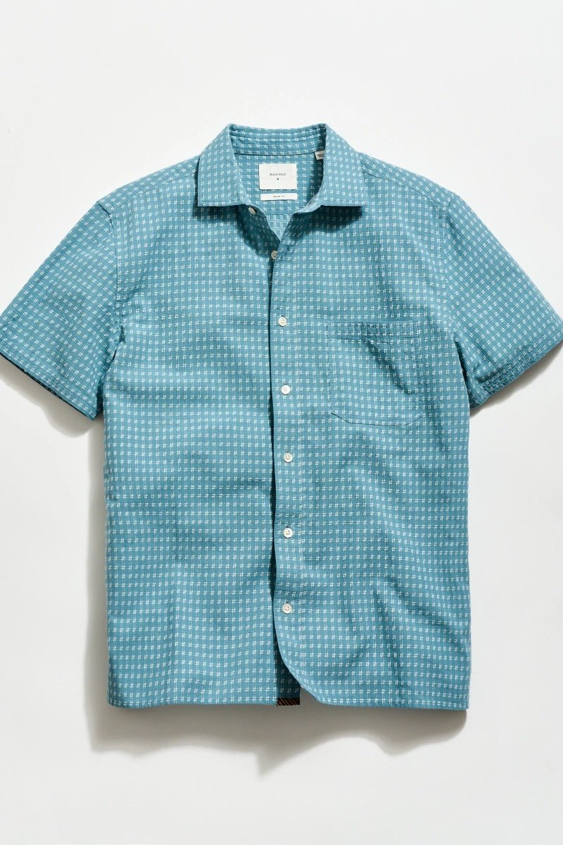 Billy Reid Short Sleeve Check Dobby Treme Shirt