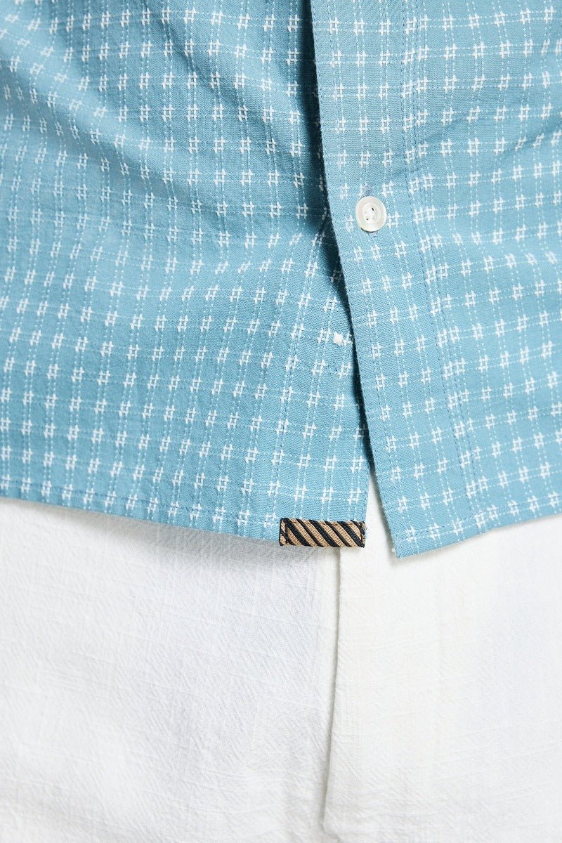 Billy Reid Short Sleeve Check Dobby Treme Shirt
