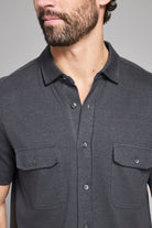 Billy Reid Short Sleeve Hemp Cotton Knit Shirt