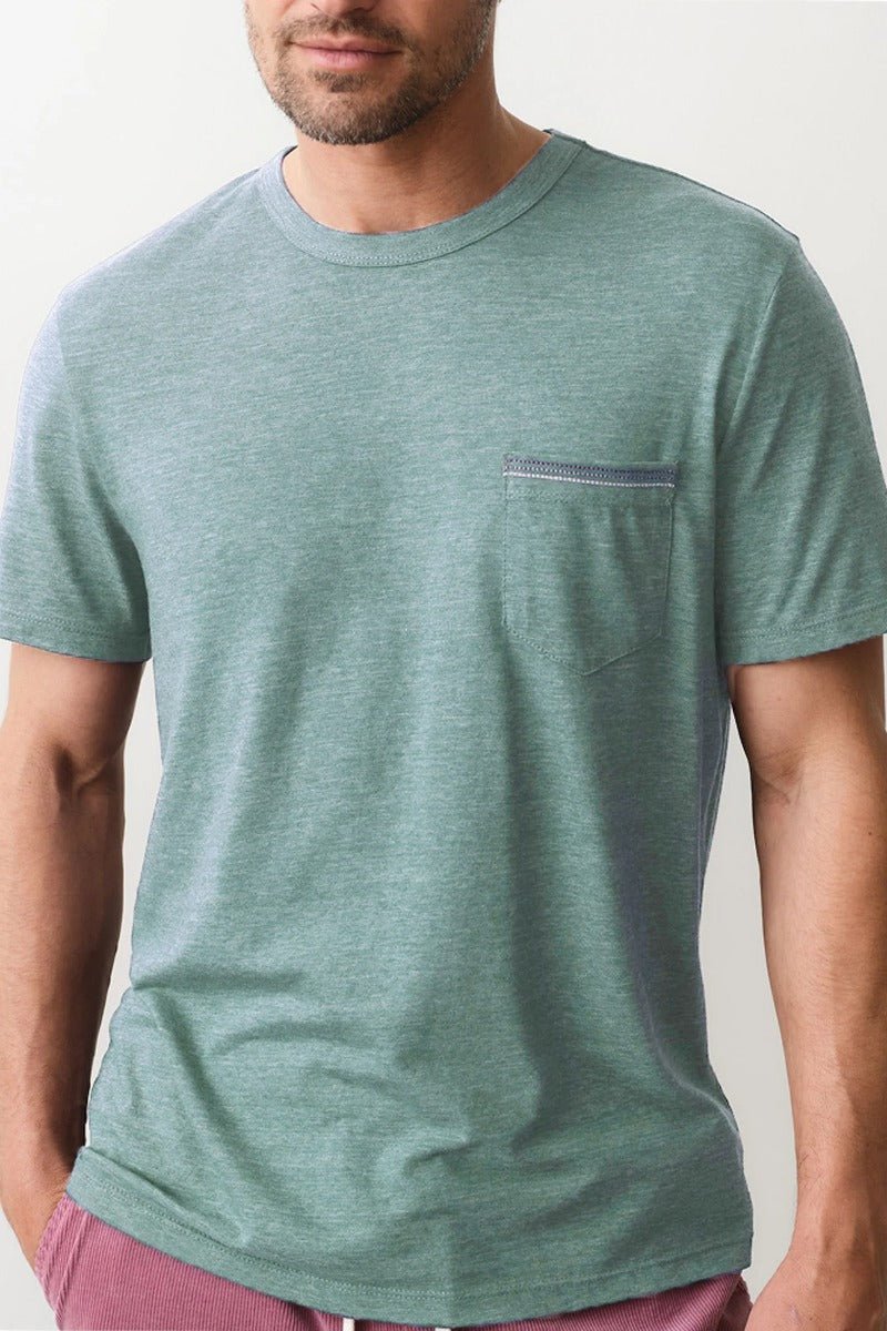 Marine Layer Signature Embroidered Pocket Tee - Deep Sea