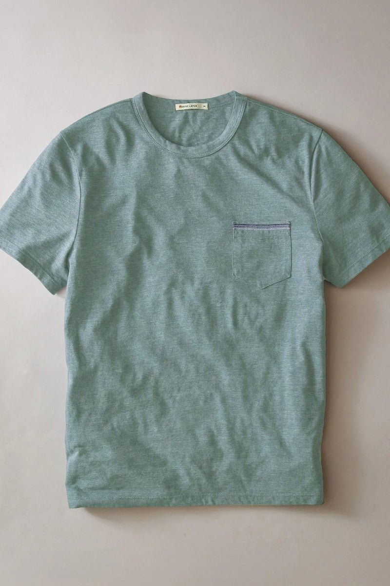 Marine Layer Signature Embroidered Pocket Tee - Deep Sea