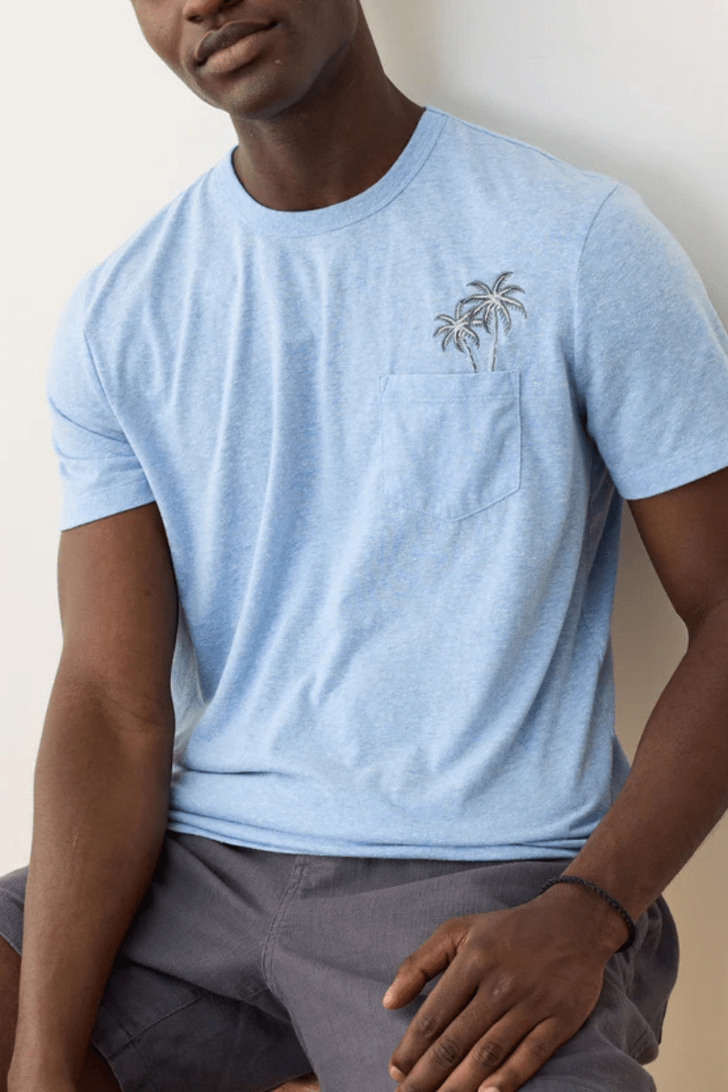 Shirts & Tops - Marine Layer - Signature Embroidered Pocket Tee - Archery Close